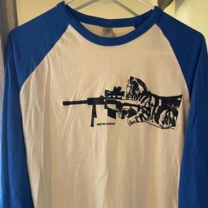 Baseball tee “ARM THE ANIMALS”